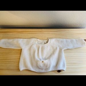 Zara Mini knit set in ECRU. EUC. 3-6 months.